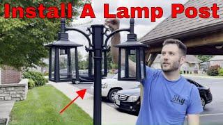 How to install a lamp post