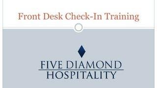 Hotel Front Desk Check In Training