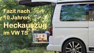 10 Jahre Heckauszug im VW T5 California Beach - unser Fazit