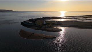 Stunning March 2025 sunset drone footage of Keyhaven, Hurst Castle, The Isle of Wight & The Needles