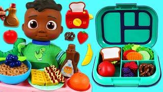 Cocomelon Cody Packs His Bento Lunch Box for School!