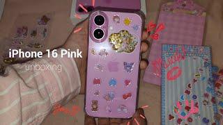 iPhone 16 Pink 256GB  unboxing | custom phone case 