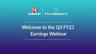 IndiaMART InterMESH Ltd | Q3 FY21 Earnings Call