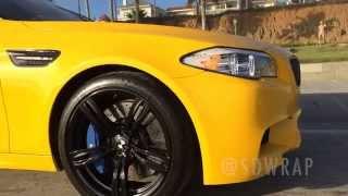 2013 Gloss Yellow & Black BMW M5 Vinyl Wrap SD WRAP