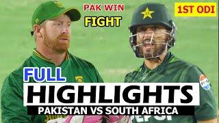 PAKISTAN VS SOUTH AFRICA | FULL HIGHLIGHTS | 1ST ODI MATCH 2024 | PAK VS SA