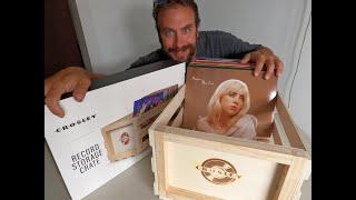 Crosley Record Storage Crate, Unboxing, Build, Review - Holds 75 Vinyl Records