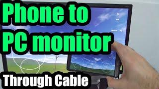 How to connect Smartphone to PC Monitor through Cable (LG G3)