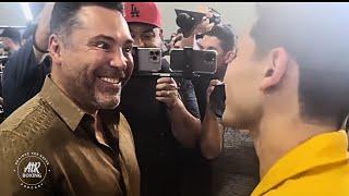 Oscar De La Hoya & Ryan Garcia Exchange Words At Press Conference | Ryan Garcia vs. Javier Fortuna