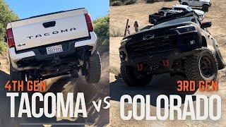 2024 Toyota Tacoma Off-roading with a 2023 Chevy Colorado BATTLE