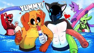 DogDay X CatNap X Bobby BearHug's Fanservice Beach Date | Poppy Playtime Chapter 3┃Comic Dub