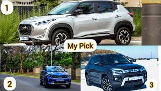 Kia Sonet, Suzuki Vitara Brezza or Nissan Magnite ? My Favourite 