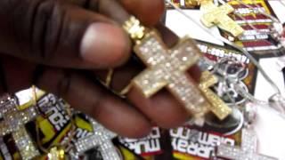 "LIL WAYNE'S" SMALL DIAMOND CROSS & CHAIN $75