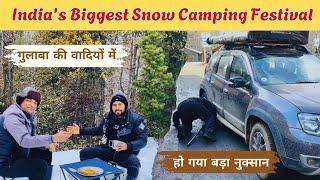 VLOG-29 India's 1st Snow ️ Camping Festival Ft@Himachali.Traveller #snowcamping #duster #camping