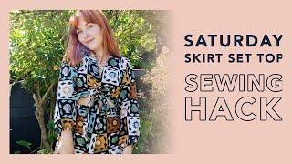 Saturday Skirt Set Collarless Top Sewing Hack