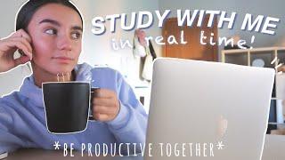 STUDY WITH ME in real time  || 1h di produttività