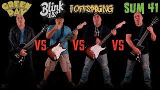 Green Day VS Blink 182 VS The Offspring VS Sum 41 (Guitar Riffs Battle)