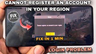 Fix Cannot register an account in your region. Pubg Kr login problem