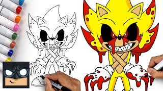 How To Draw Super Sonic.EXE