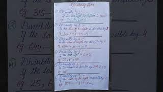 Divisibility Rules  l Mathematics Divisibility Rules