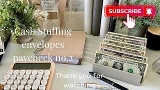 No.2 Paycheck| Cash Stuffing $1001| sinking funds + cash envelopes| leftover Money from wallet 