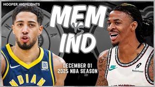 Memphis Grizzlies vs Indiana Pacers Full Game Highlights | Dec 1 | 2025 NBA Season