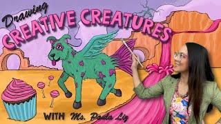 Creative Creatures Art Lesson: Parts 1-4