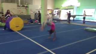 Paris' multiple back handsprings on floor - MGA Gymnastics