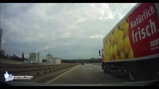 German highway A3 - driving from Frankfurt am Main to Wertheim Village (Würzburg) November 2016.