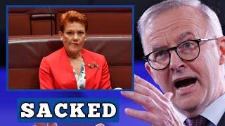 SACKED! Pauline Hanson Receives Sack letter From Albanese after calling for the flag to be changed