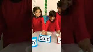 First Step 3 Hot and cold word opposite activity at Step School #english #learning #ytshorts