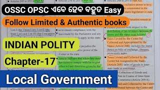 LOCAL GOVERNMENT IlChapter 17 ️ [ Indian Polity] #opsc #ossc