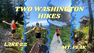 WASHINGTON HIKES: LAKE 22 AND MT PEAK! HIKE WITH ME