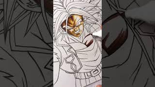 Drawing Future Trunks (Bojack Unbound) Part 1 by tiktok wy.rich | #shorts