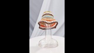 Summer 2 colors beach rainbow stripes straw outdoor straw sun hat 56-58cm KA003664