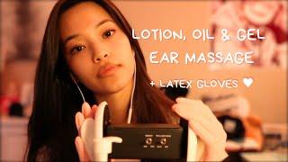 ASMR Ear Massage & Rambles  Gel, Lotion Attention  Ear Blowing, Gloves Triggers!
