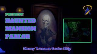 Inside The Haunted Mansion Parlor on the Disney Treasure Cruise Ship