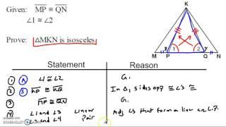 Working with Isosceles Triangle Theorems