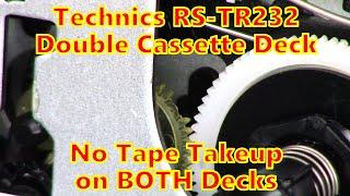 Technics RS TR232Stereo Double Cassette Deck with No Tape Take-up on BOTH Decks Part 1 RDG5772ZC