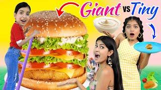 Making The World's Biggest Burger Challenge | TINY vs GIANT | DIY Queen