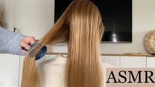 ASMR | Heavenly hair play with lots of spraying, hair brushing & back tracing ️ (no talking)