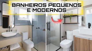 DICAS DE DECORAÇÃO PARA BANHEIROS PEQUENOS E MODERNOS | INSPIRAÇÃO DE DECORAÇÃO