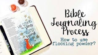 Bible Journaling Process | How To Use Flocking Powder?