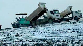 АСФАЛЬТ В СНЕГ. Костанай - Денисовка. 15.11.2020.