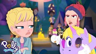 Polly Pocket:El espeluznante cuento de campamento del unicornio zombi |Dibujos animados de Halloween