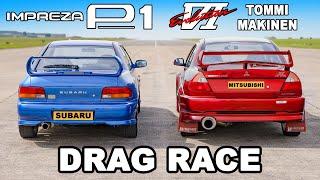 Subaru Impreza P1 v Mitsubishi Evo: DRAG RACE