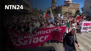 México marcha "en defensa de la democracia" antes del comienzo de la carrera presidencial