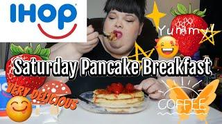 Saturday Strawberry Pancake Breakfast from IHOP Mukbang