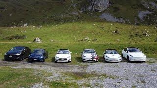 TESLA E-Cruiser Buddies on Tour - über den Klausenpass im Tesla Konvoi ️