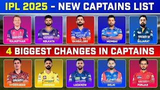 IPL 2025 All 10 Teams New Captains List | IPL 2025 Captain List | IPL 2025 All Team Captains List