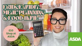 £10 Weekly Food Shop At ASDA | Meal Planning for One | Fridge Audit